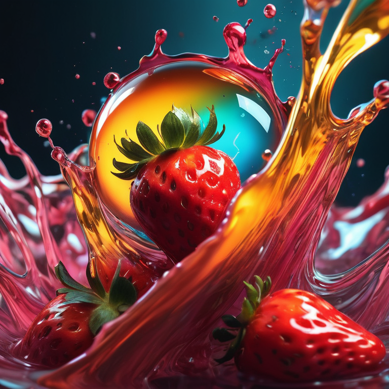 Яркая сочная клубника 