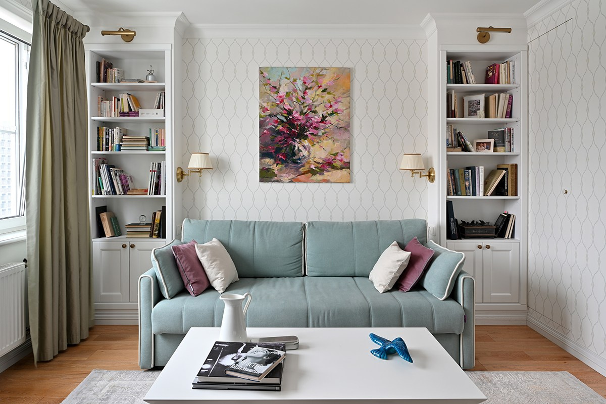 Дизайн интерьера 2-комнатной квартиры в стиле прованс в Москве. Ольга Саакян Ι Дизайн интерьера в Москве: планировка, подбор отделочных материалов, чертежи для строителей и надзор за ремонтом квартиры