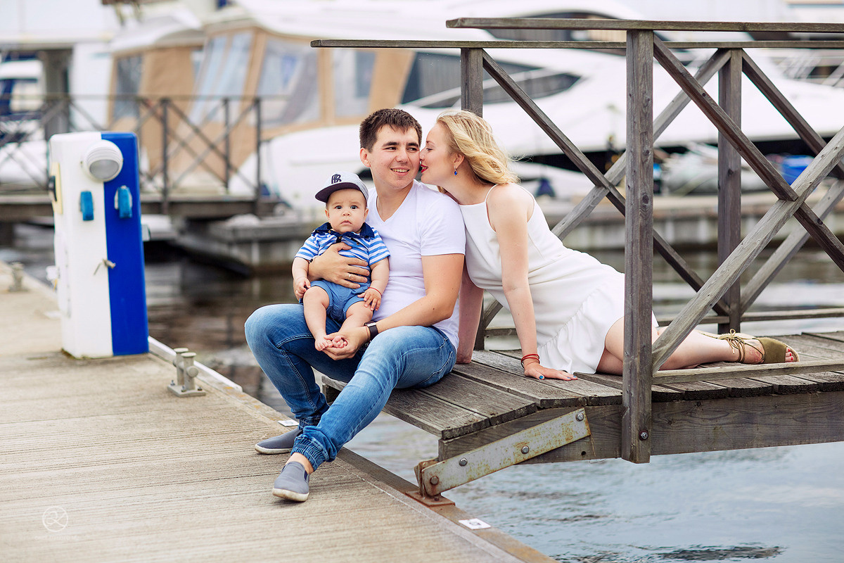 Семейная фотосессия с яхтами