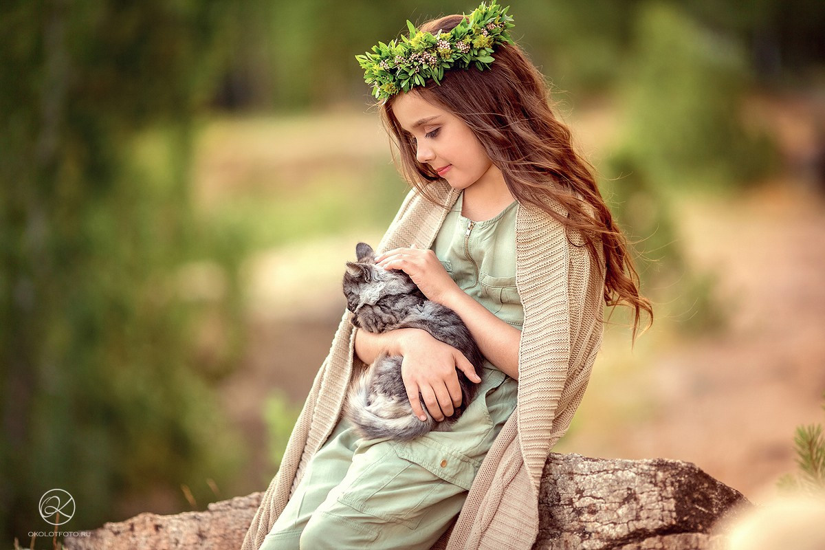 Фотосессия большой семьи на прогулке