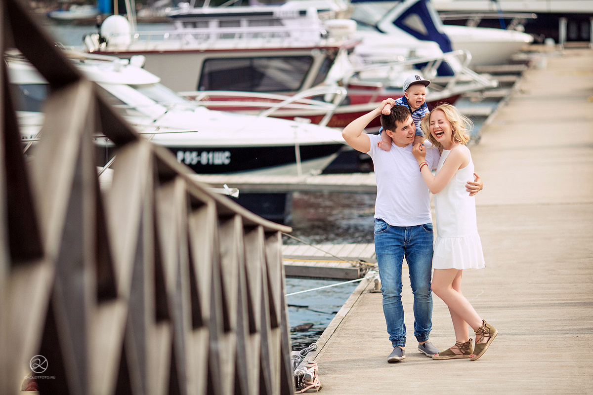 Семейная фотосессия с яхтами