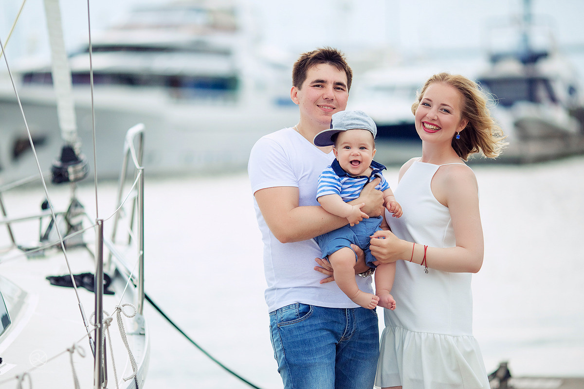 Семейная фотосессия с яхтами