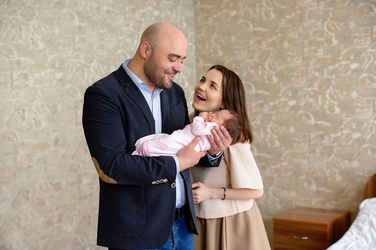 Фотосъёмка выписки из роддома в Санкт -Петербурге Настя Околот