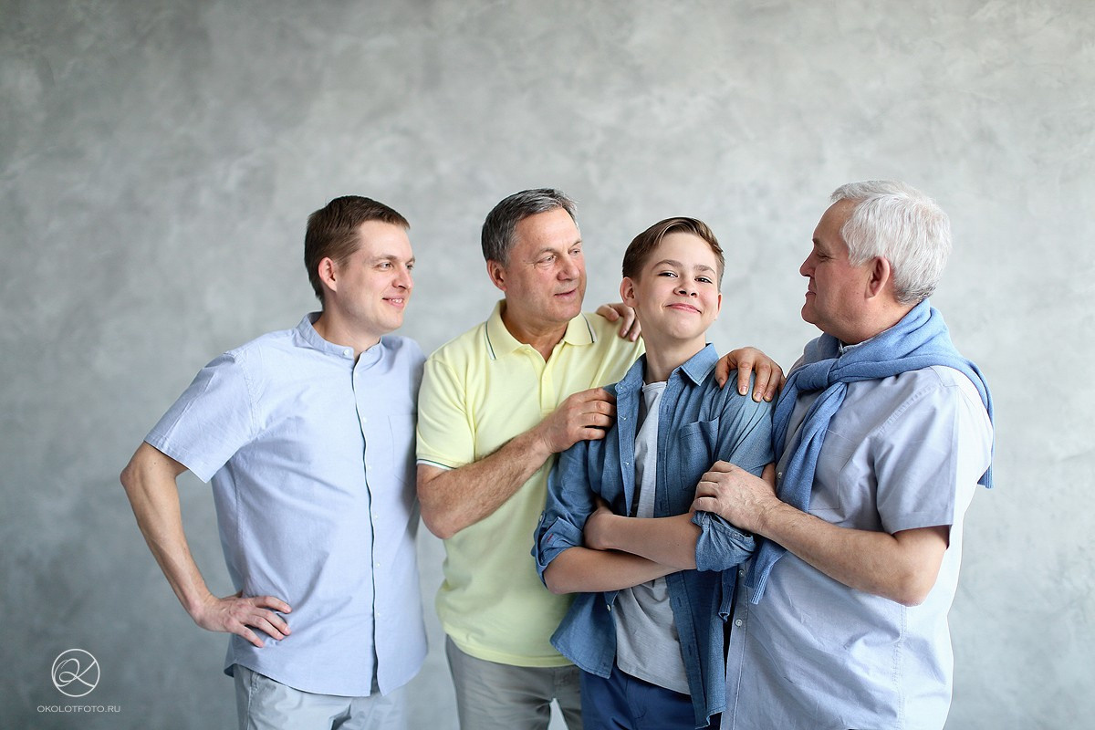 Фотосессия большой семьи в студии, семейная фотосессия в СПБ