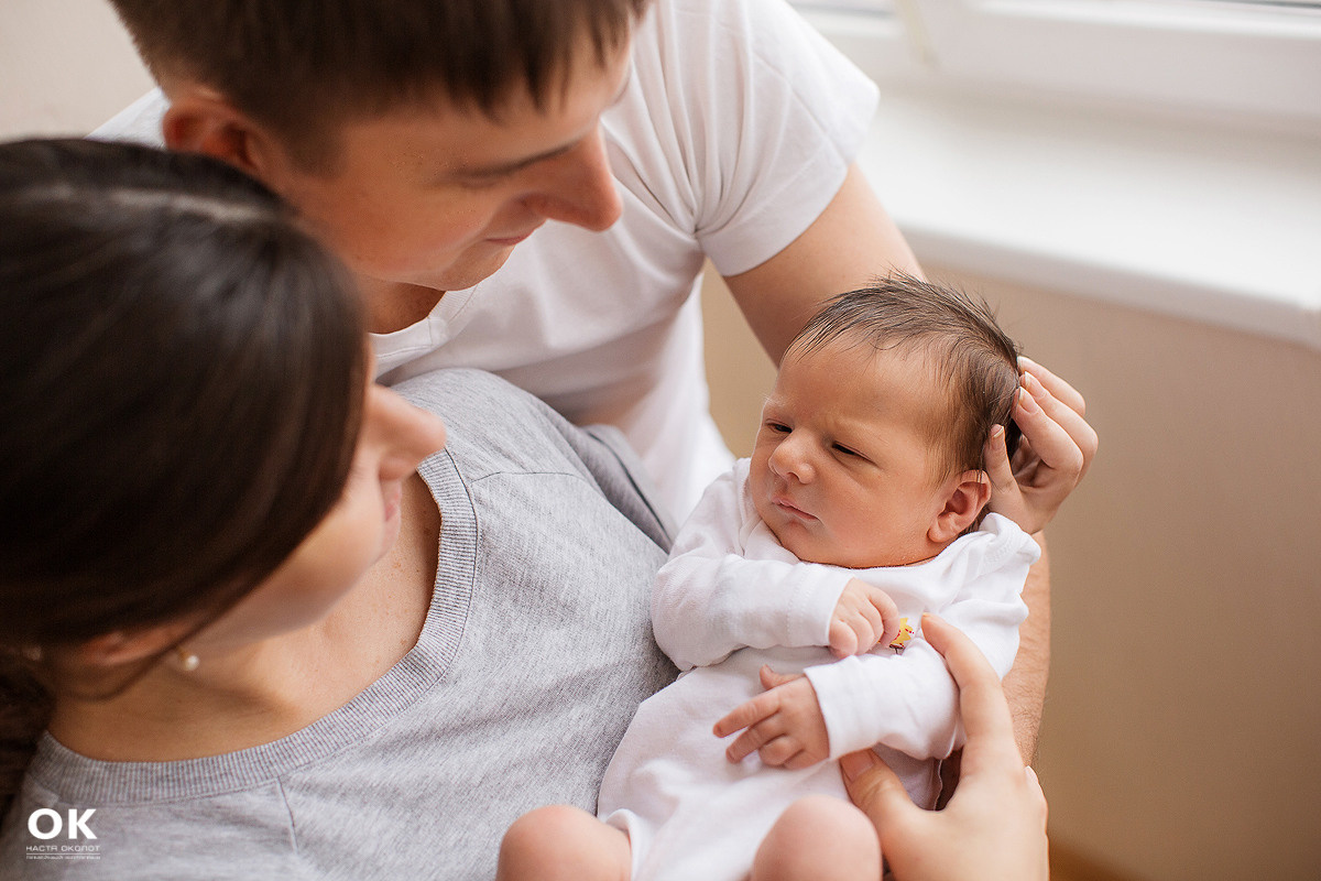 Фотосъёмка выписки из роддома в Санкт -Петербурге Настя Околот