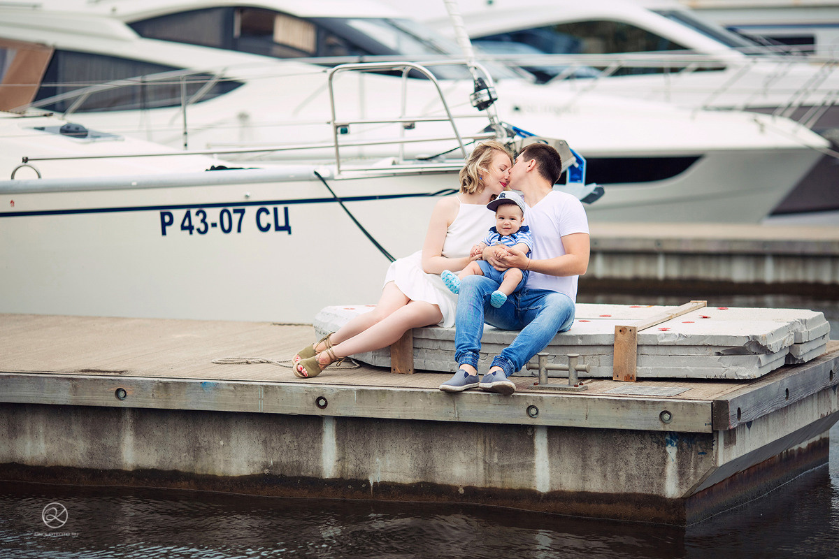 Семейная фотосессия с яхтами