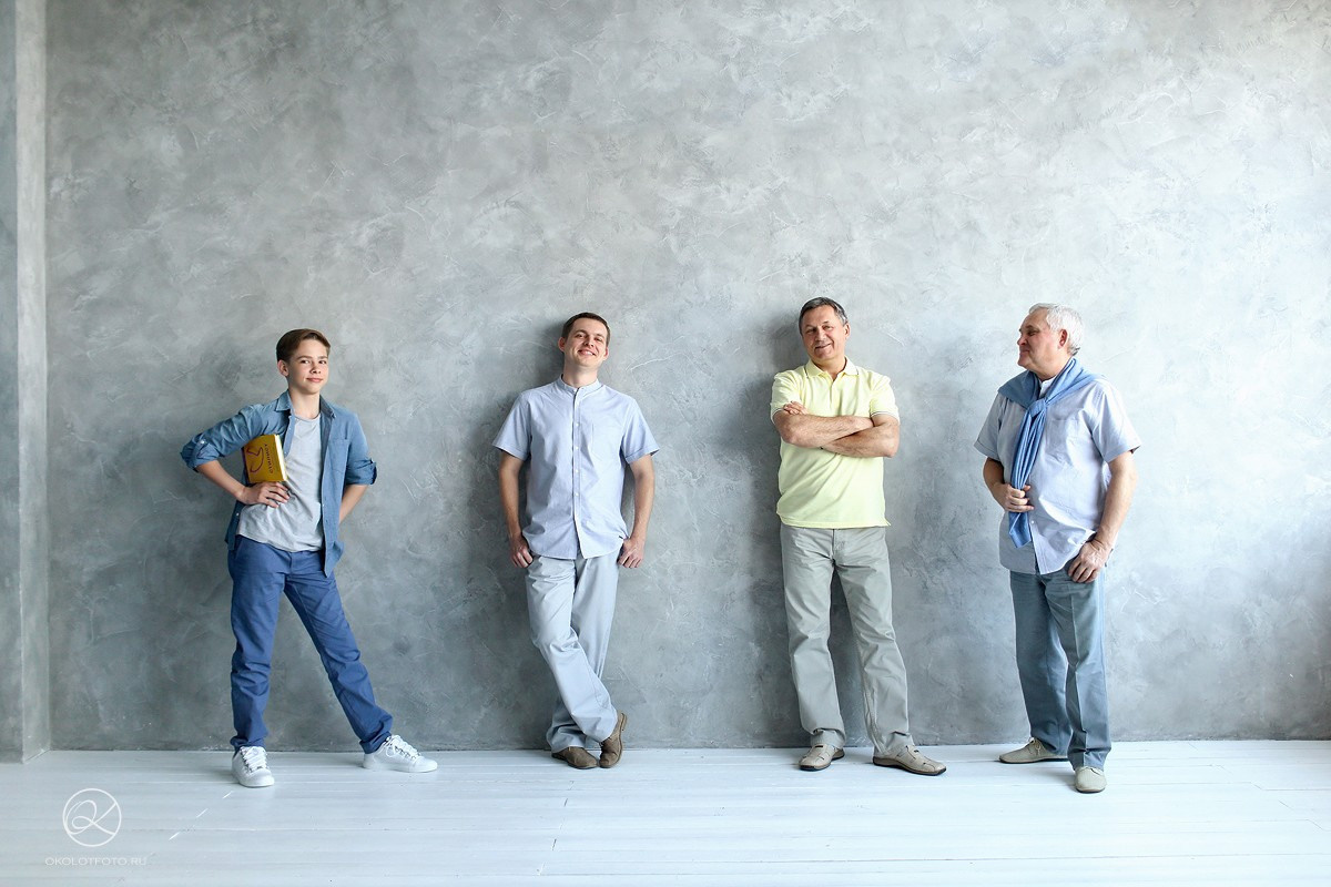 Фотосессия большой семьи в студии, семейная фотосессия в СПБ