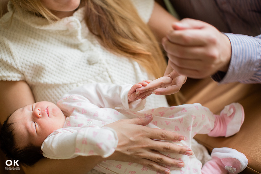 Фотосъёмка выписки из роддома в Санкт -Петербурге Настя Околот