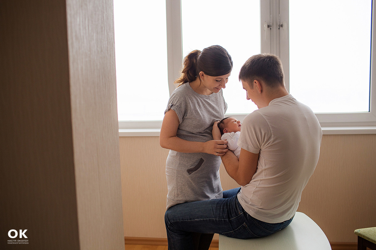 Фотосъёмка выписки из роддома в Санкт -Петербурге Настя Околот