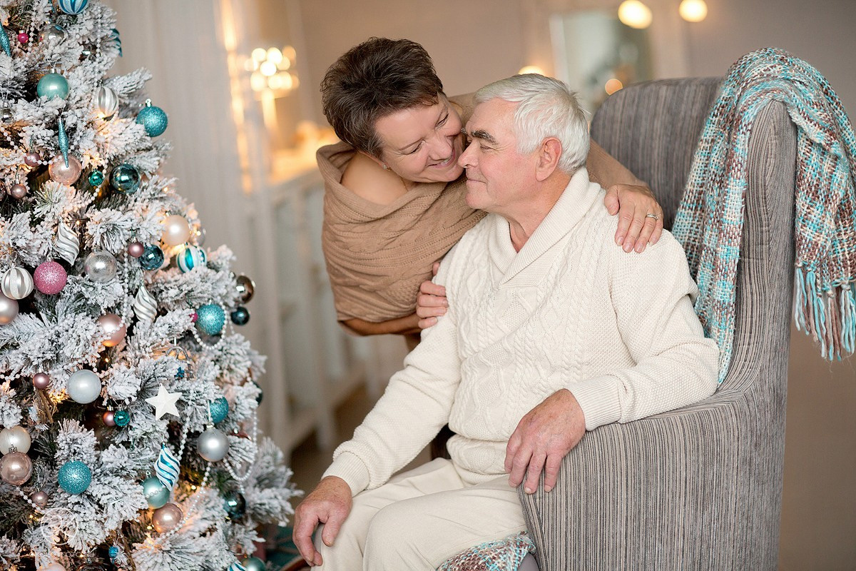 Новогодняя семейная фотосессия в студии