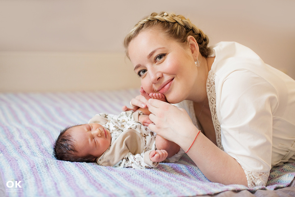 Фотосъёмка выписки из роддома в Санкт -Петербурге Настя Околот