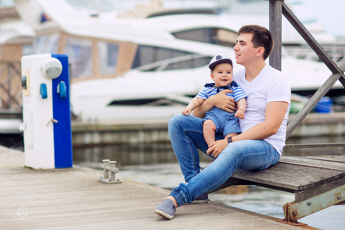 Семейная фотосессия с яхтами