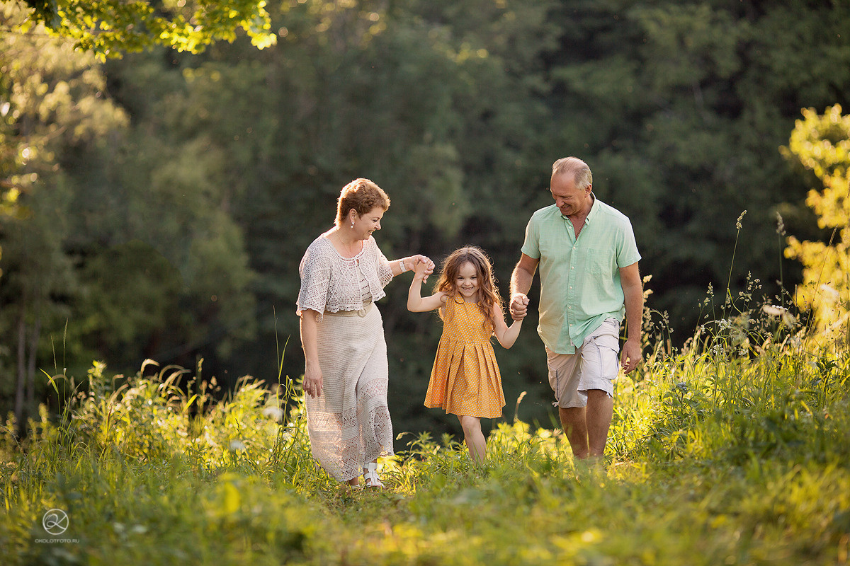 Фотосессия большой семьи, фотосессия бабушек с внуками