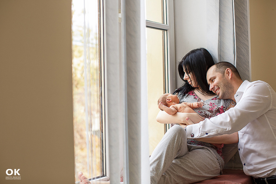 Фотосъёмка выписки из роддома в Санкт -Петербурге Настя Околот