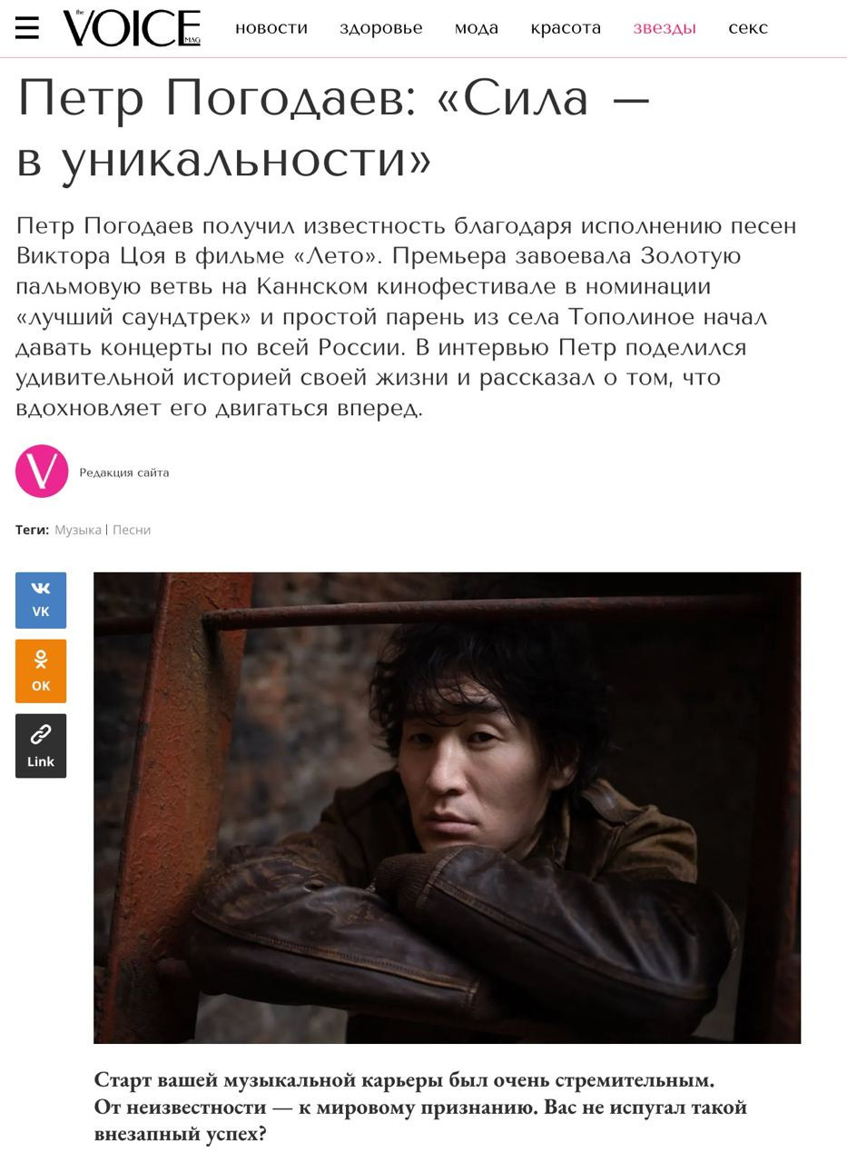 PUBLICATIONS. Portrait photographer in Moscow Slava Novikov