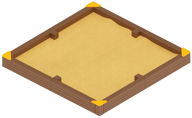 Песочница Солнышко большая - ИО 5.01.13-И1Габариты (ШхДхВ): 2200x2200x220 Зона безопасности, мм: 3200х3200