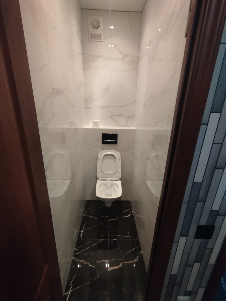 Ванная комната (ул. Залесная д. 5а). Ремонт санузла, туалета, ванной под ключ в Казани. Укладка плитки