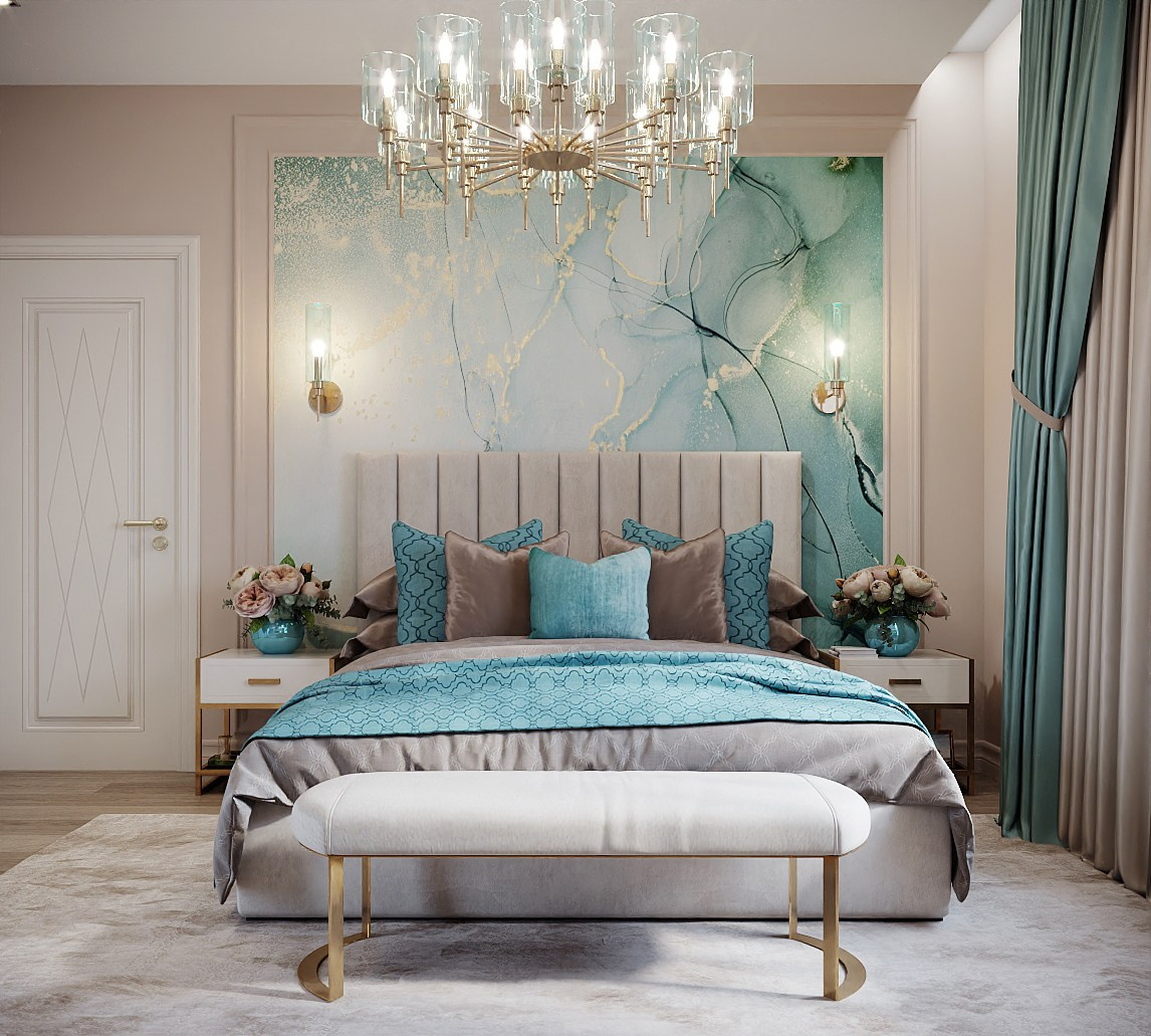 Дом с бирюзовыми акцентами. Студия дизайна