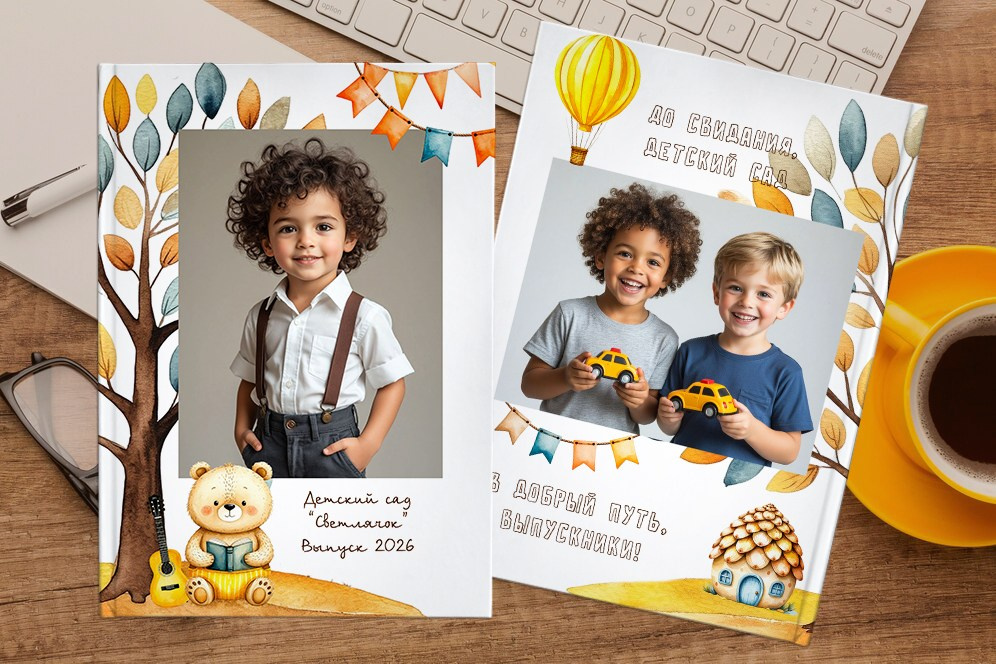 Выпускной альбом для детского сада «Мишка 2», Дизайн, medlori fotobook Выпускные альбомы в&nbsp;Липецке, Ваш фотограф Медведева Лариса