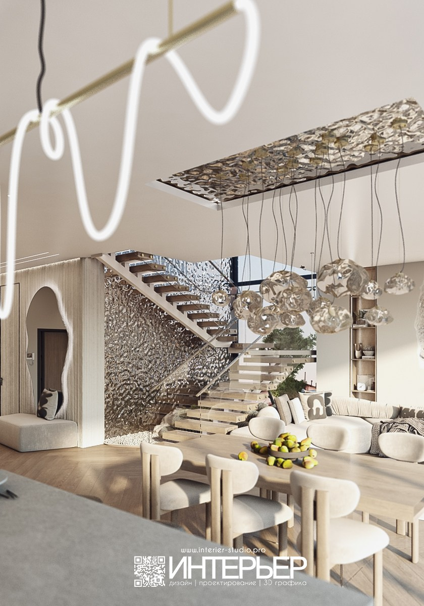 Дизайн-проект Дома Константина и Олеси. Дизайн интерьера, 3D визуализация и 3D моделирование. Создание проектов и чертежей. КМВ: Кисловодск, Пятигорск, Ессентуки и удаленно