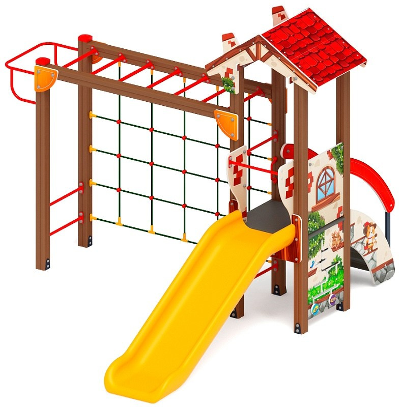 В гостях у сказки горка пластиковая Н 900 ДИК 1.05.01-24                                                                                                                      Габариты (ШхДхВ): 3780х3470х2790                                                                                                                                                                        Зона безопасности, мм: 7280х6470                                                                                                                                                                           Скат горки: H=900 (пластиковый скат)