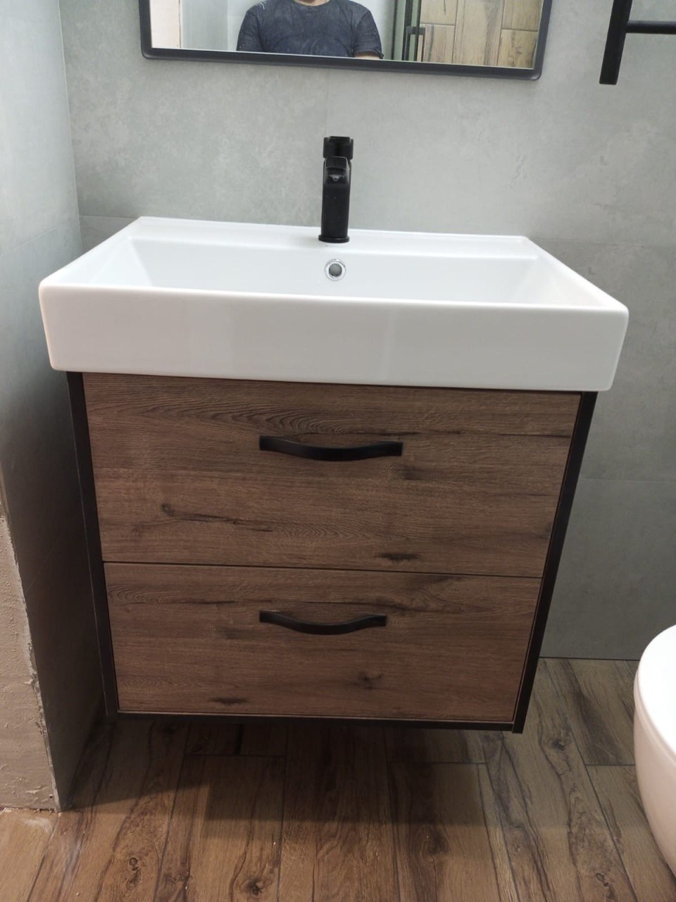 Ванная комната (ул. Арсланова д. 11). Ремонт санузла, туалета, ванной под ключ в Казани. Укладка плитки