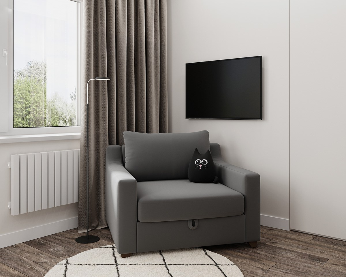 Визуализация спальных комнат 53 m². Заказать 3d визуализацию интерьеров — Дарья Веденёва