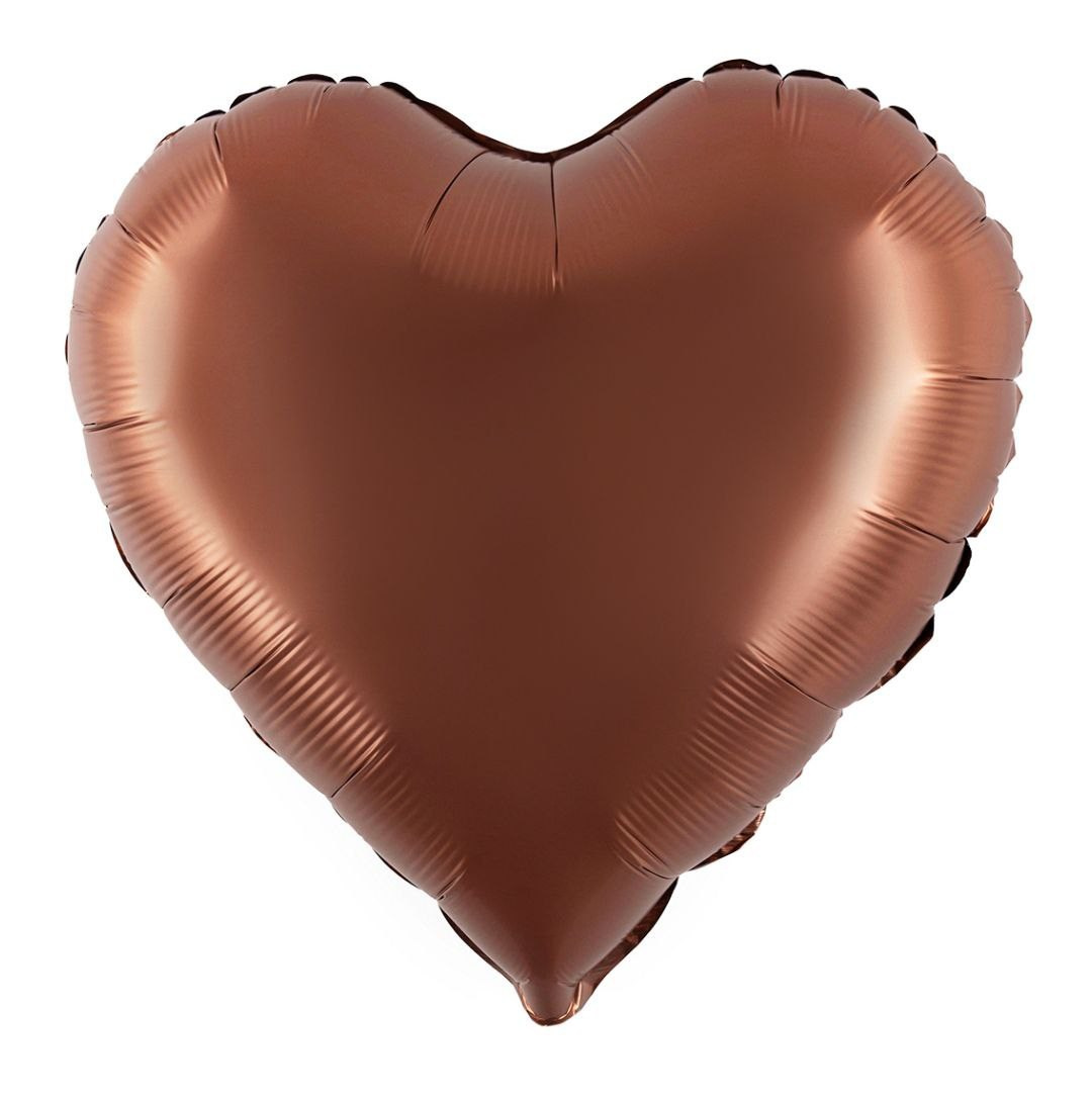 Фольгированный шар  сердце шоколад 60 см, 600 рублей