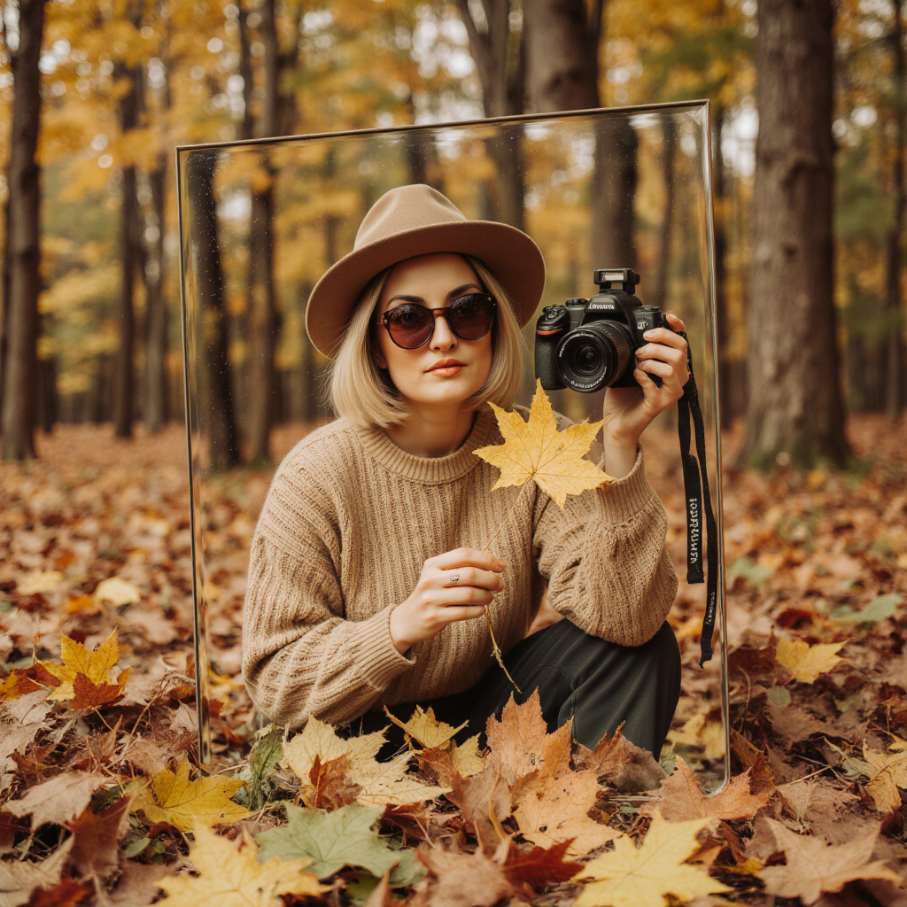 Осенняя фотосессия. AI-фотограф — Ольга Герман. Нейрофотосессии, уникальные цифровые портреты и образы будущего