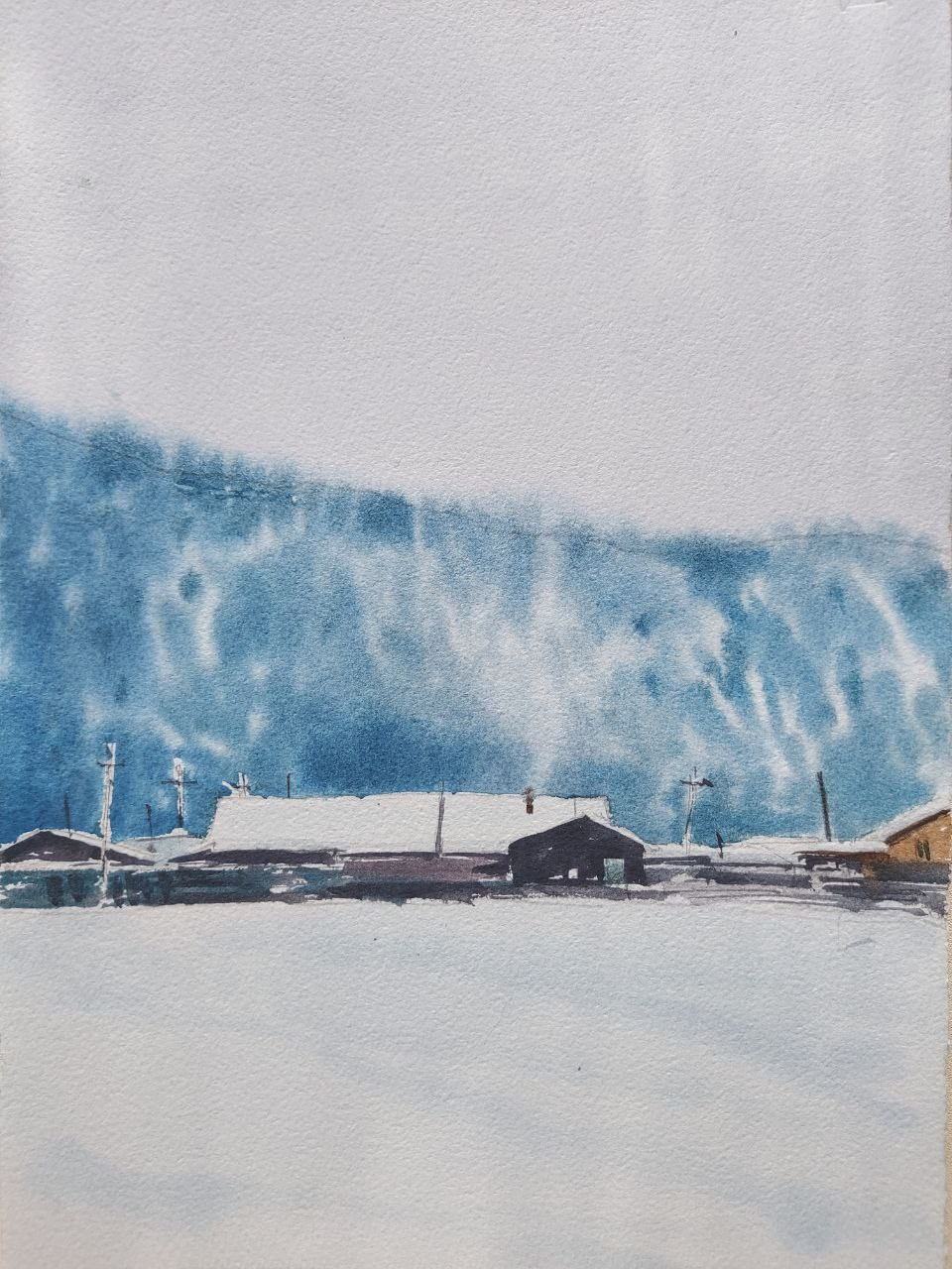 Askat | Friday Circle Drawing. Photo reference: Alexander Gordienko, Barnaul | Jan 2024 | A4 | N/a