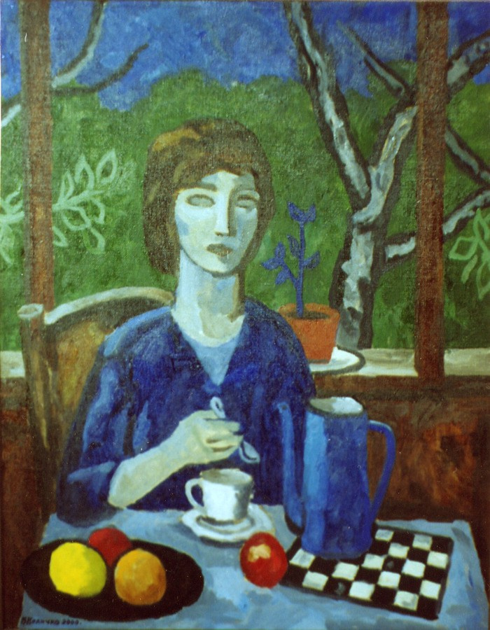 «В беседке» 2000 год Собр. Д. Томас. Мадрид. Художник Величко Вадим Семёнович