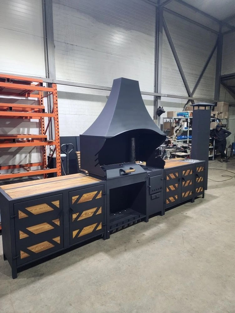 «Джета» мангальная зона для установки вплотную к стене. Купить / заказать мангал для дома в Краснодаре от производителя «Дарбин»