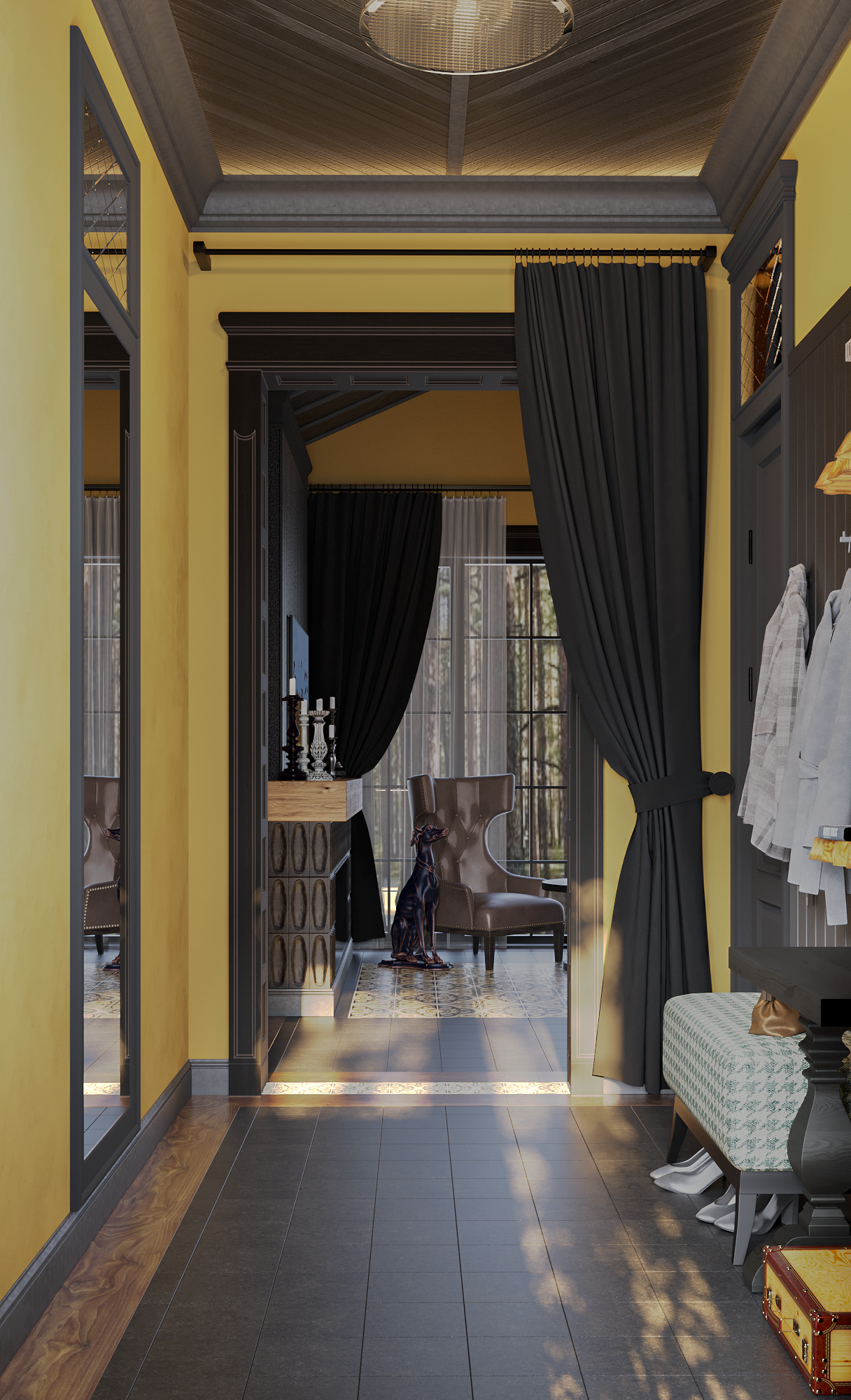 Охотничий домик в стиле русской усадьбы