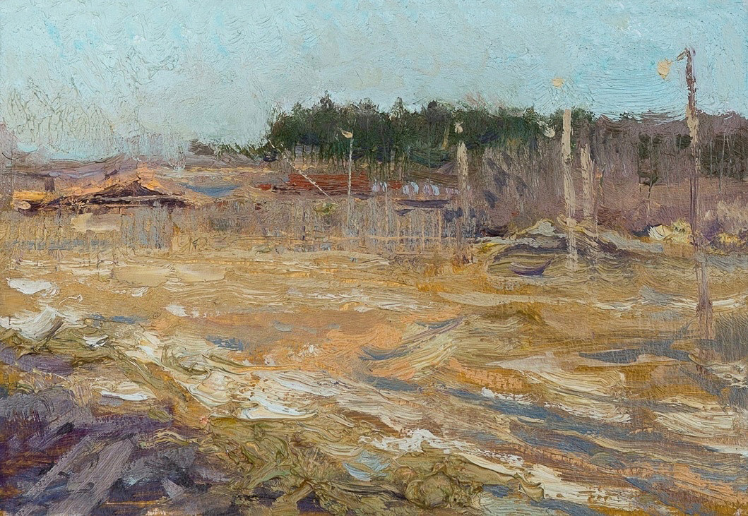 Аргамач Пальна. Январь. Художник Александр Каверин