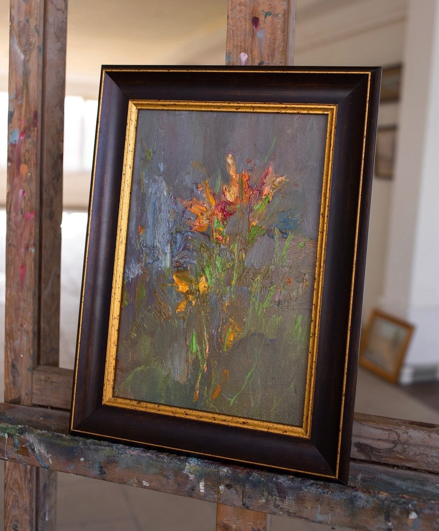 Разговор с цветами. Художник Александр Каверин