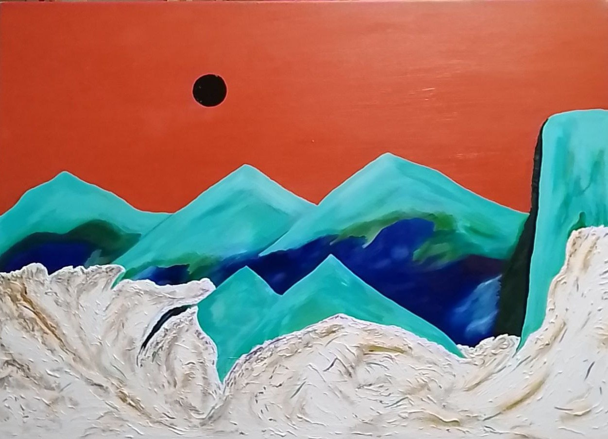 У каждого свои горы 4 (негатив), 50х60 см, холст, масло.