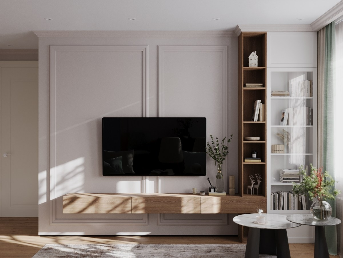 Профессиональный 3D визуализация гостиной в современном стиле, с вниманием к отделке и атмосфере, выполненная быстро и с высоким уровнем реализма