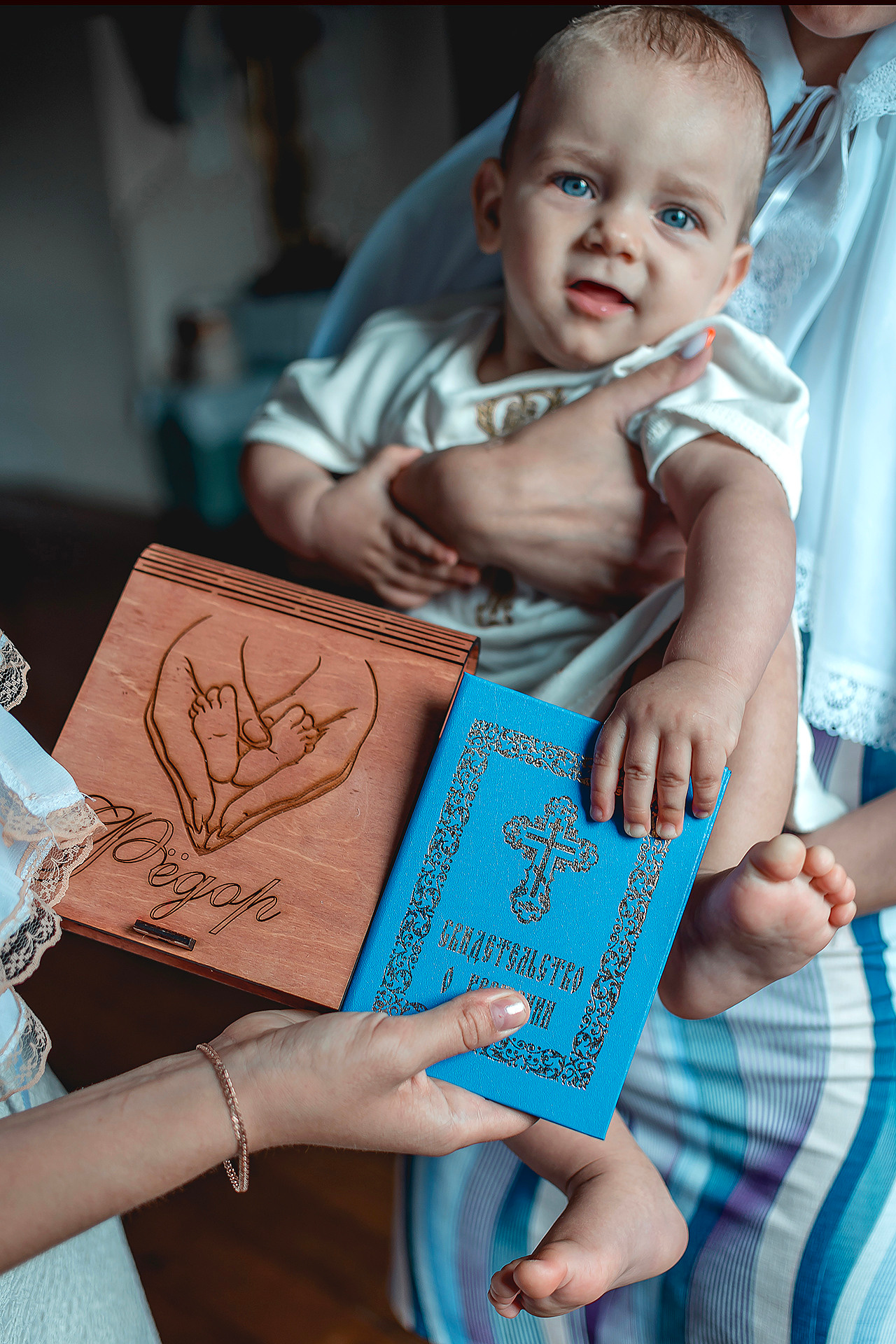 Крещение Фёдора в Мальчевском храме. Семейный и детский фотограф Наталья Горда