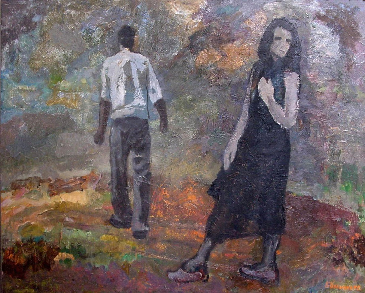 «Ссора» 1975 год Собр. Д. Томас. Мадрид. Художник Величко Вадим Семёнович