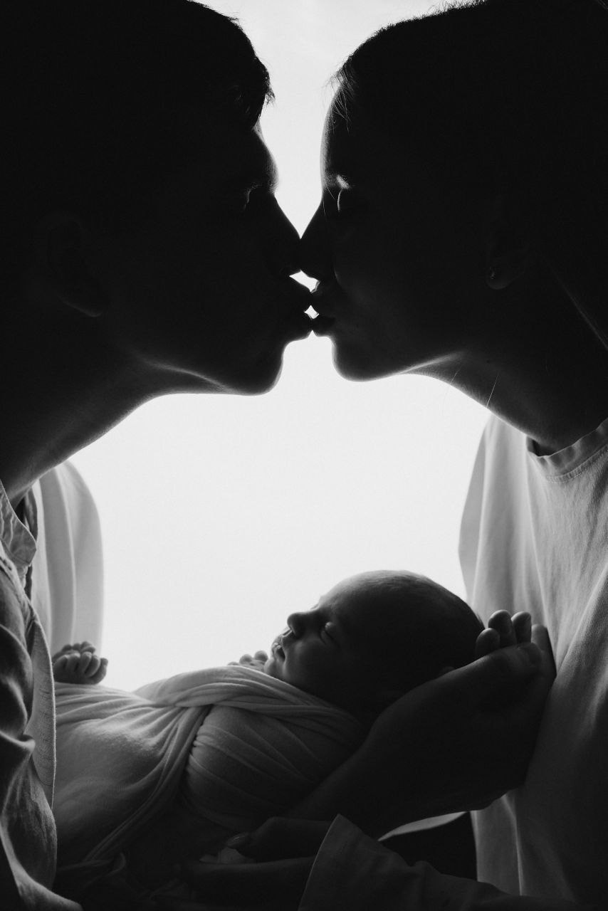 семейные фотографии с новорожденным