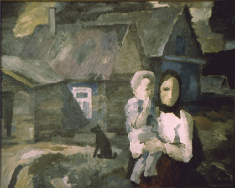 «В деревне» 1992 год Собр. Ф.Ваккари. Италия. Художник Величко Вадим Семёнович