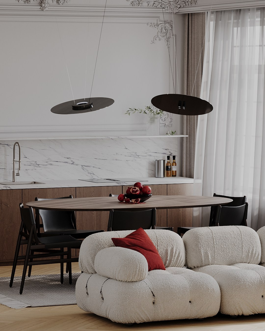 Kitchen | 20 m². Екатерина Коренева | 3d визуализация