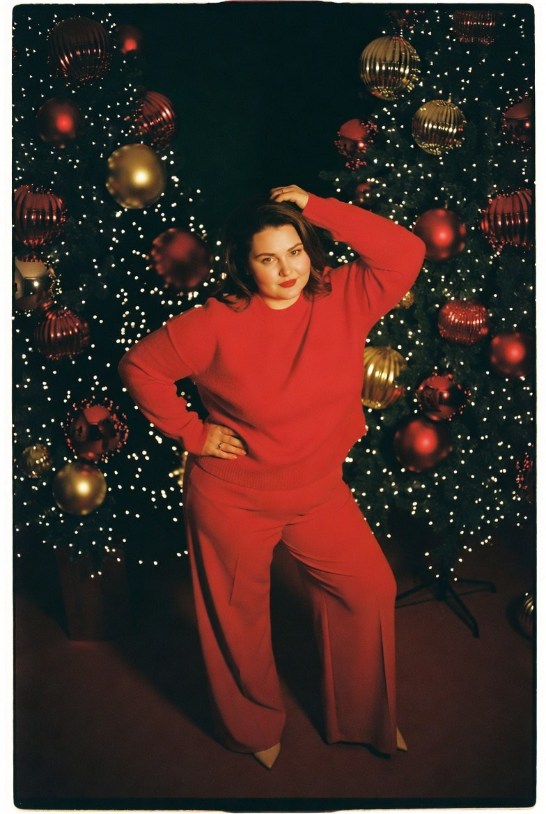 Плюс сайз в красном