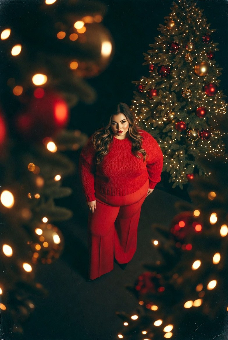 Плюс сайз в красном