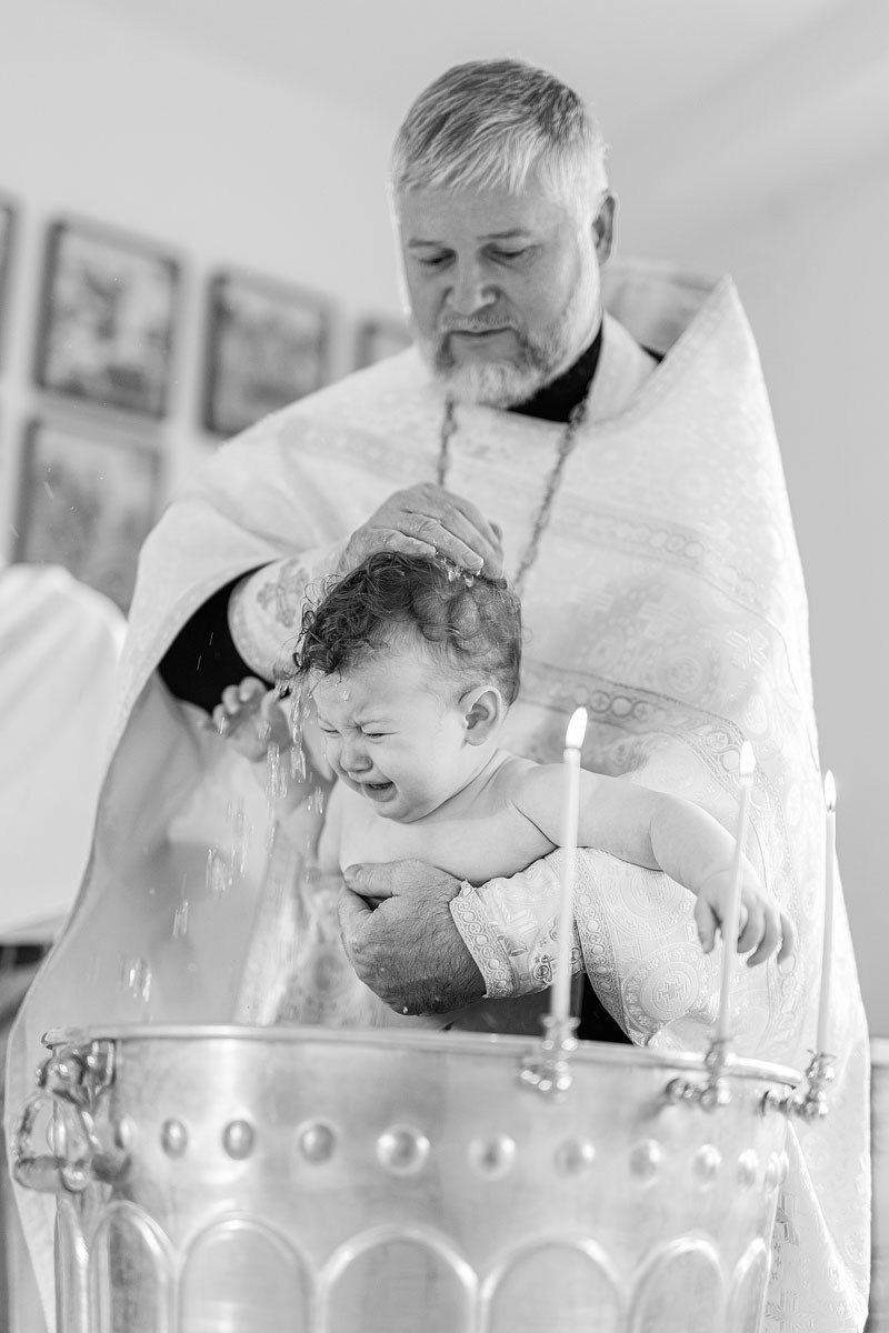 — Таинство Крещения (Чёрно-белый). Детский и семейный фотограф Домодедово