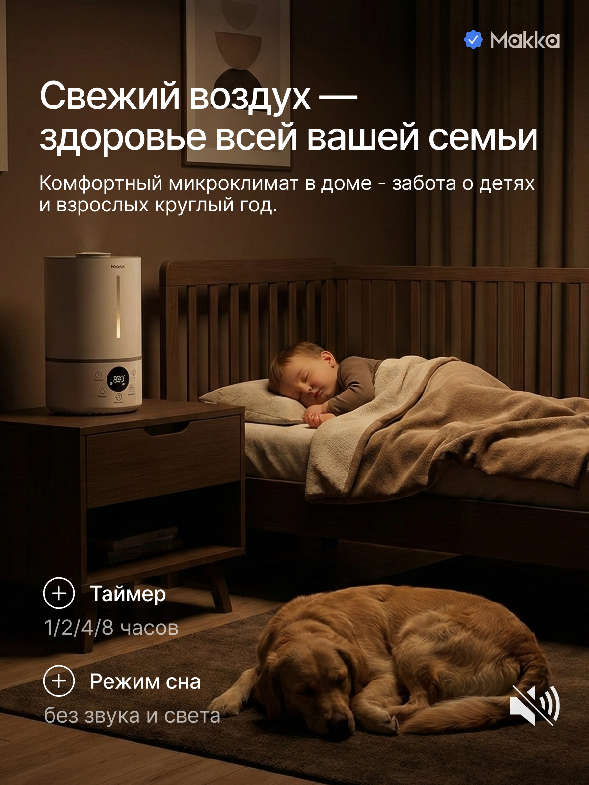 Увлажнитель воздуха. Инфографика | Визуальный нейромаркетинг | Дизайн карточек для маркетплейсов