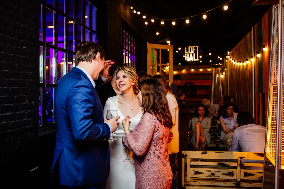 Свадебная вечеринка в LOFT#4. Репортажный фотограф Ольга Кочетова в Москве