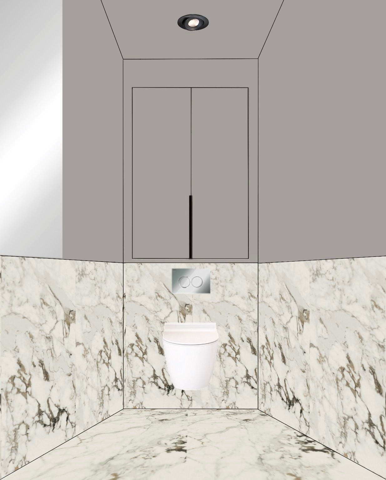 Квартира на ул. Павла Корчагина (эскизная визуализация). Дизайнер интерьера Квасова Вероника