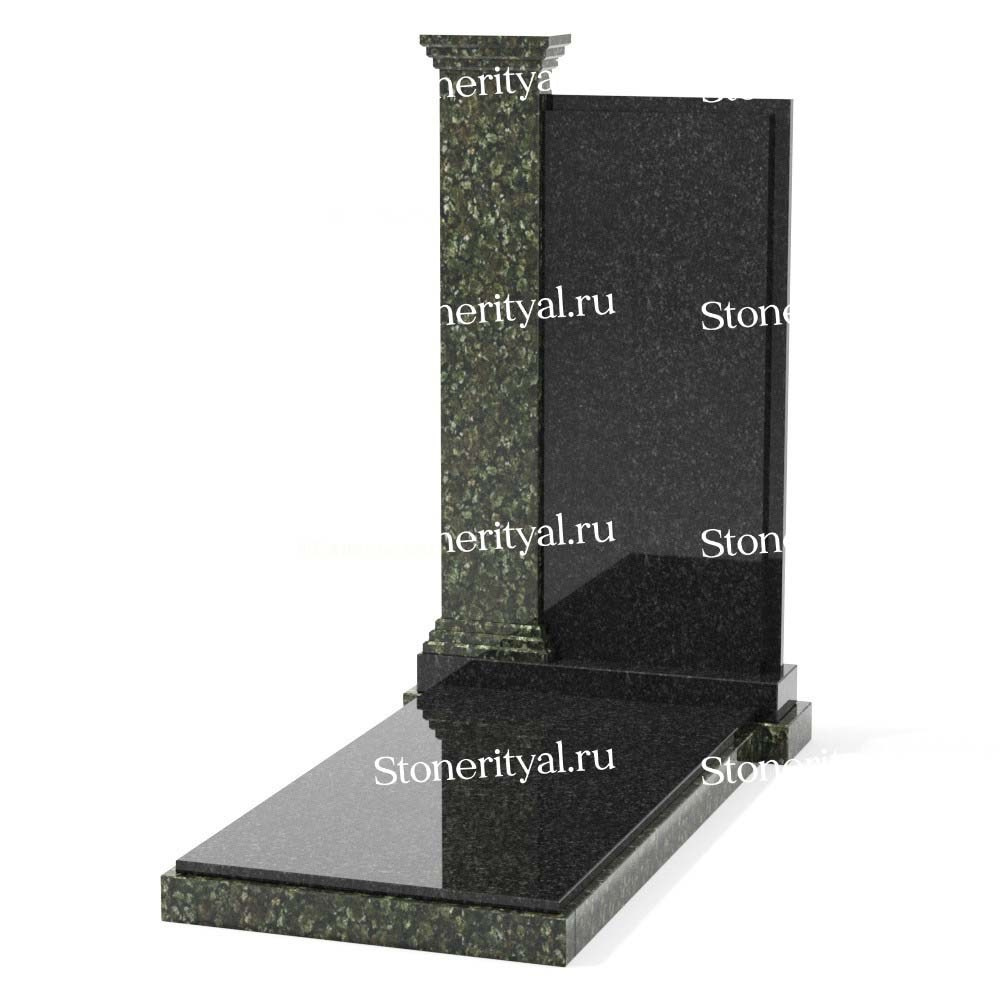 Комбинированные памятники на одного. Изготовление и установка памятников в Москве и МО