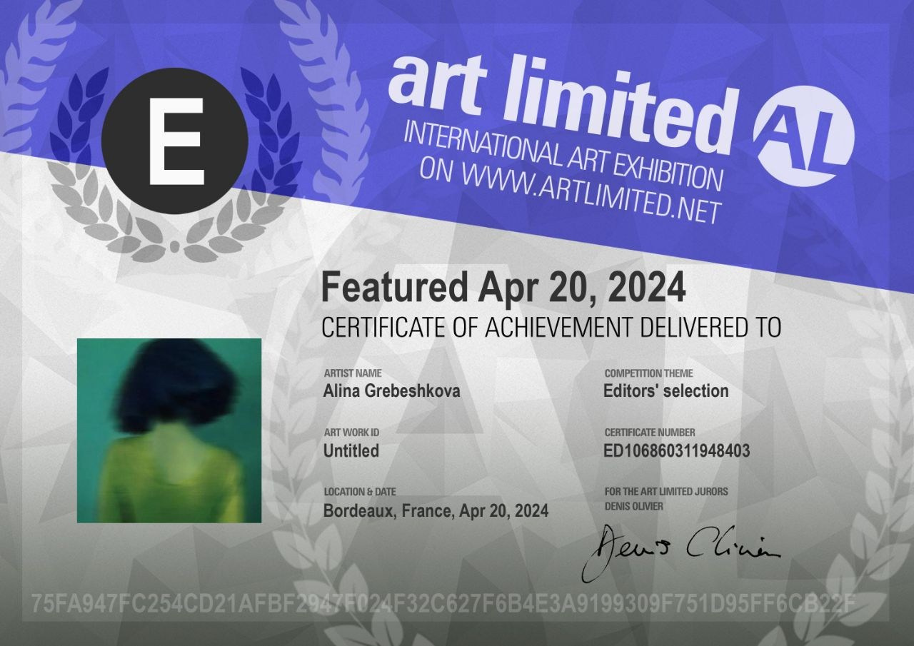 CV, БИОГРАФИЯ. Арт фотограф Алина Гребешкова, Химки, Москва